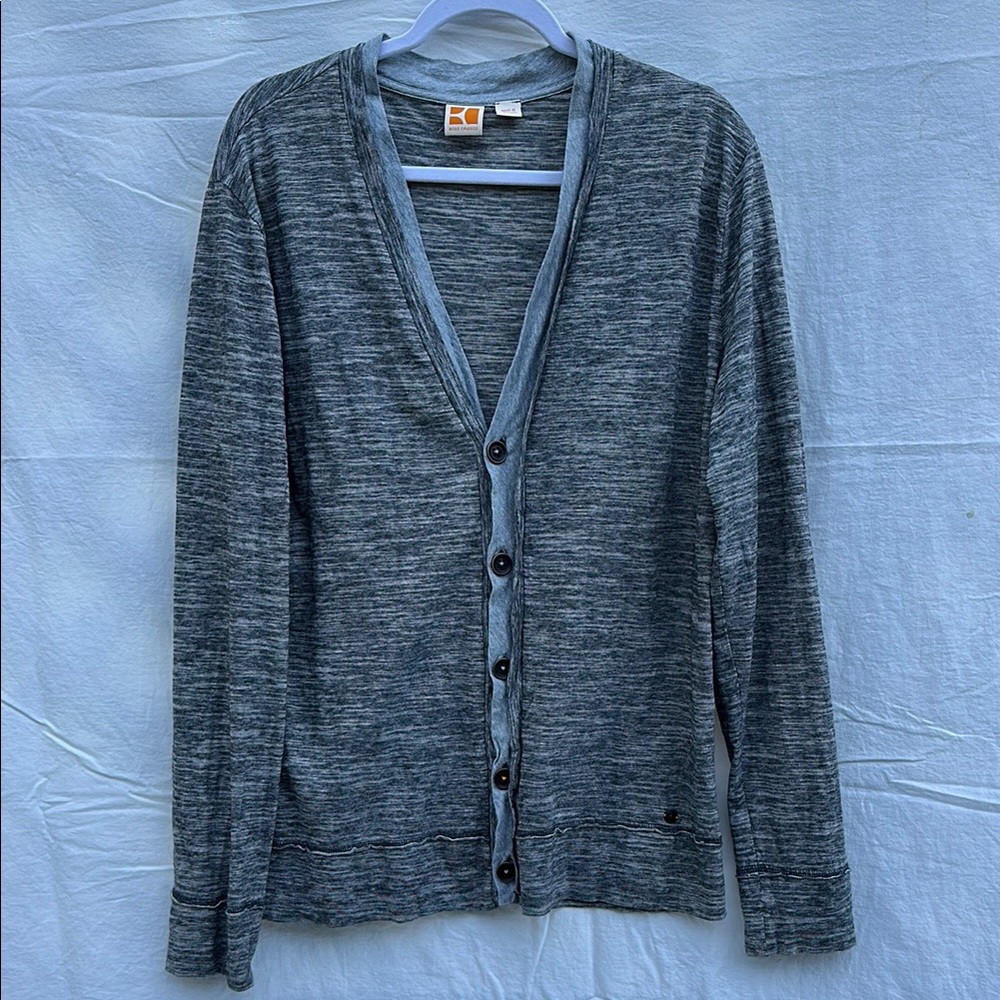 Hugo Boss Marled Thin Button-Up Cardigan